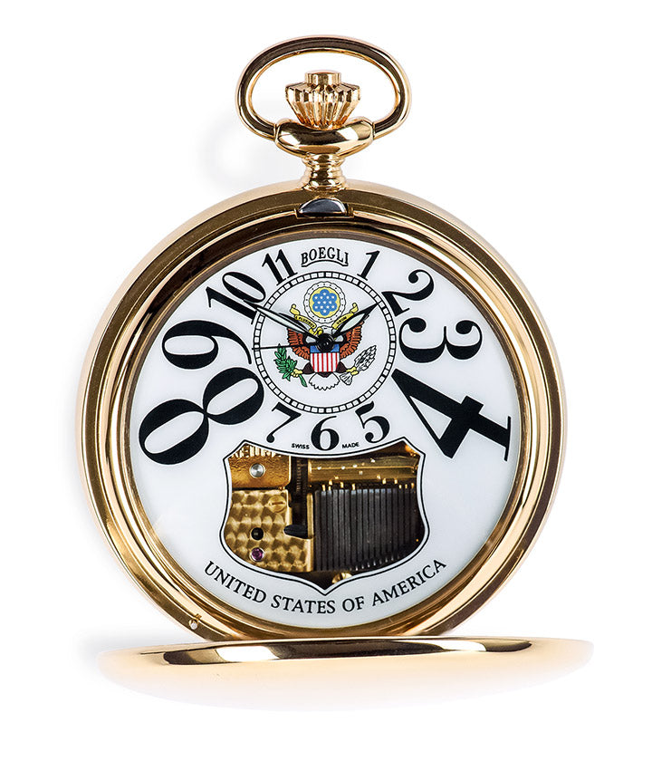 National Anthems Collection (US234). Boegli Musical Pocket Watch